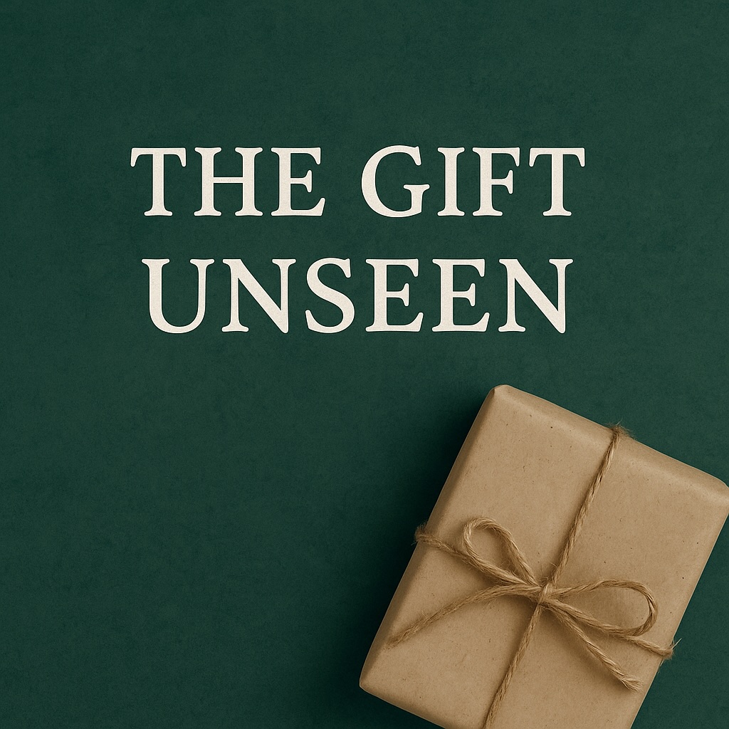 The Gift Unseen and image of a parcel / gift
